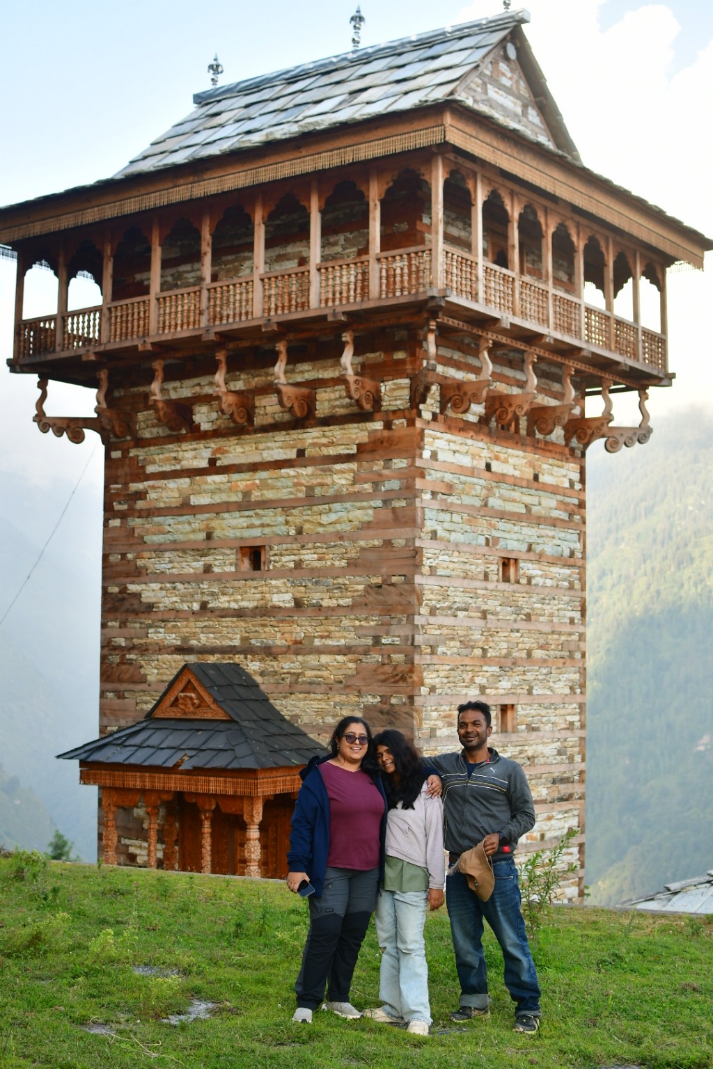 Guests walking in a Himalayan meadow